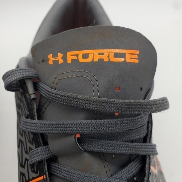 Under Armour Men's UA Corespeed Force 2.0 FG Cleats Shoes Size 13 Grey Orange - Picture 2 of 16